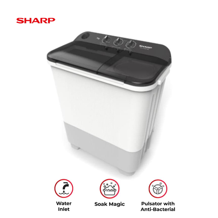 Sharp Mesin Cuci Twin Tube 7 KG - EST75NT | EST 75 NT